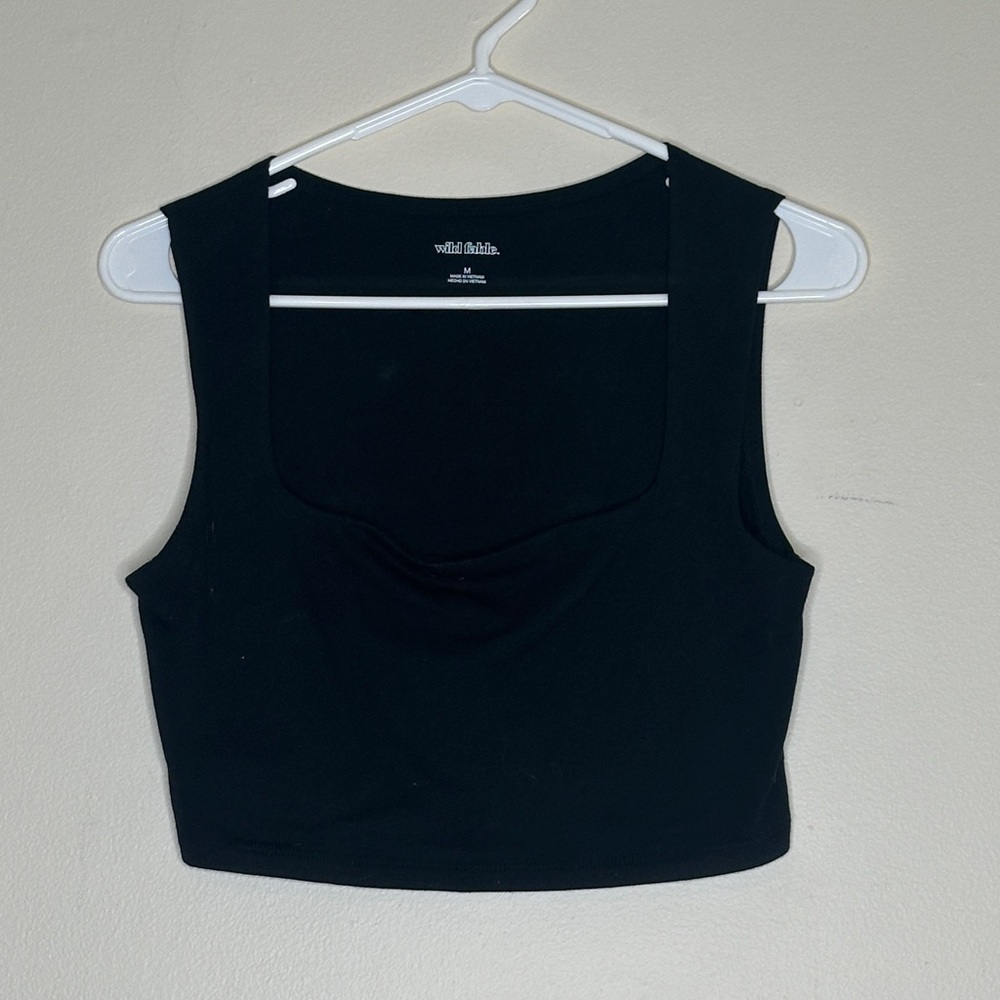 Wild Fable Sleek Black Crop Top